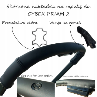 Celokožený poťah so zipsom na rukoväť kočíka Cybex Priam 2/4 a E-priam